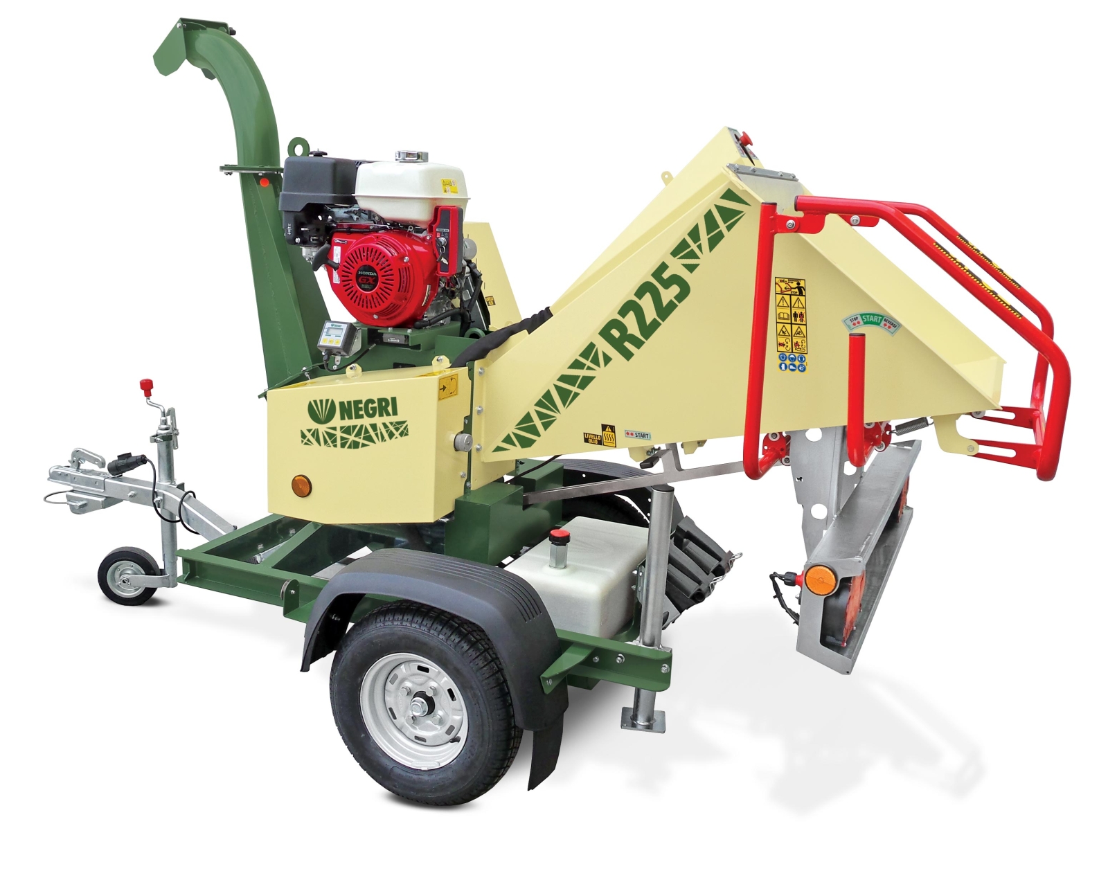 Hakselaar R225 Benzinemotor Honda GX390, no-stress, aanhangwagen