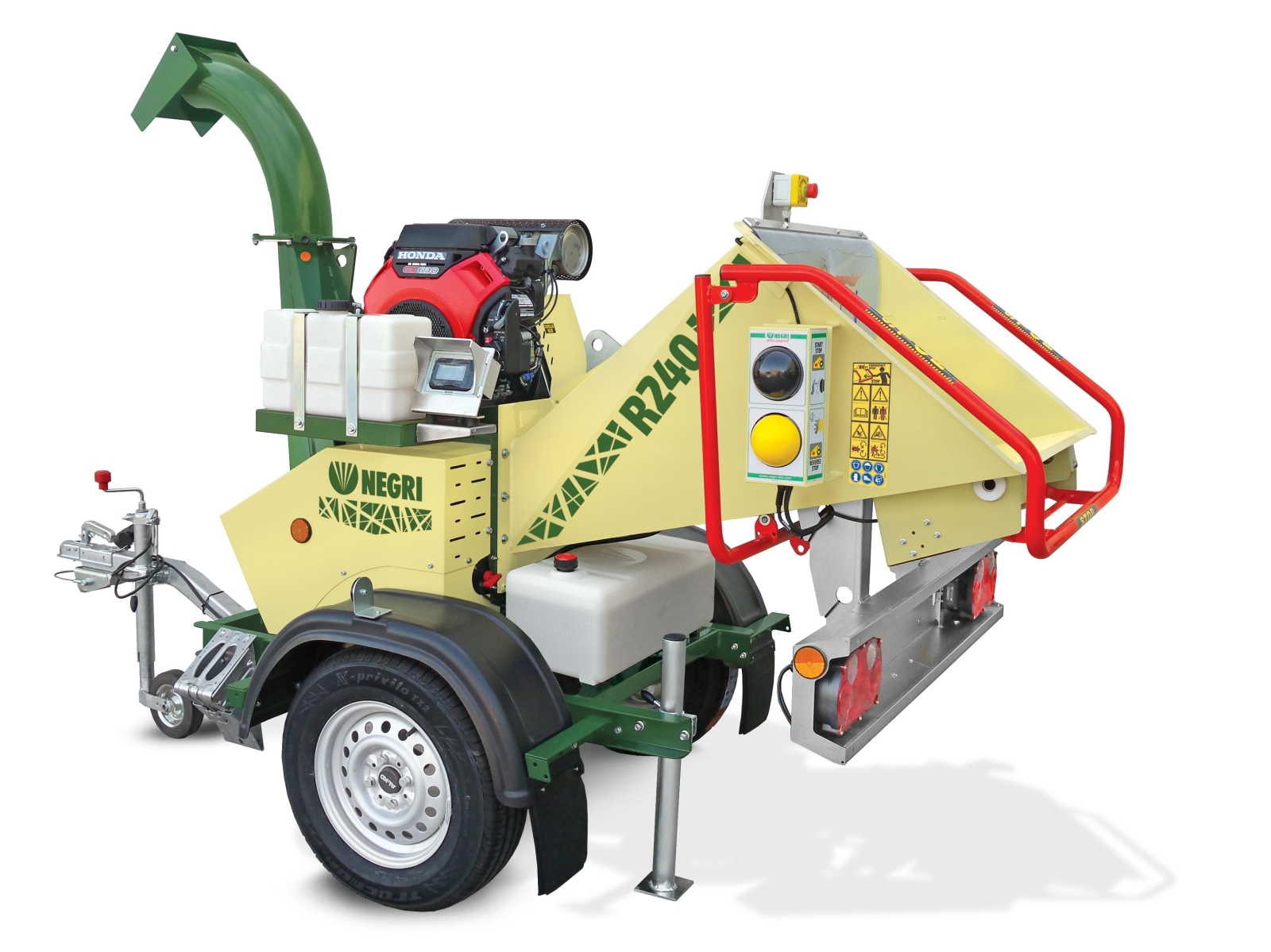 Hakselaar R240 21pk Honda GX630 Benzine, aanhanger