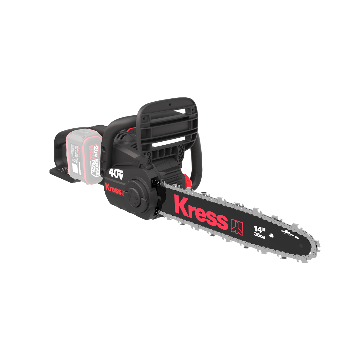 KRESS KG346E.9 40V ACCU ZAAG – 35 CM ZAAGBLAD – 18 M/S KETTINGSNELHEID – KROSSPACK – BODY ONLY