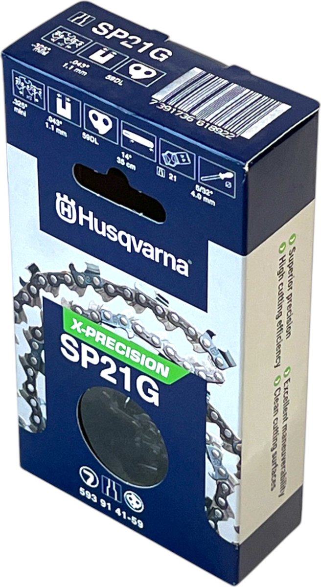 HUSQVARNA Zaagketting X-CUT SP21G Semi chisel PIXEL .325" mini 1.1 mm 59 DL 35CM